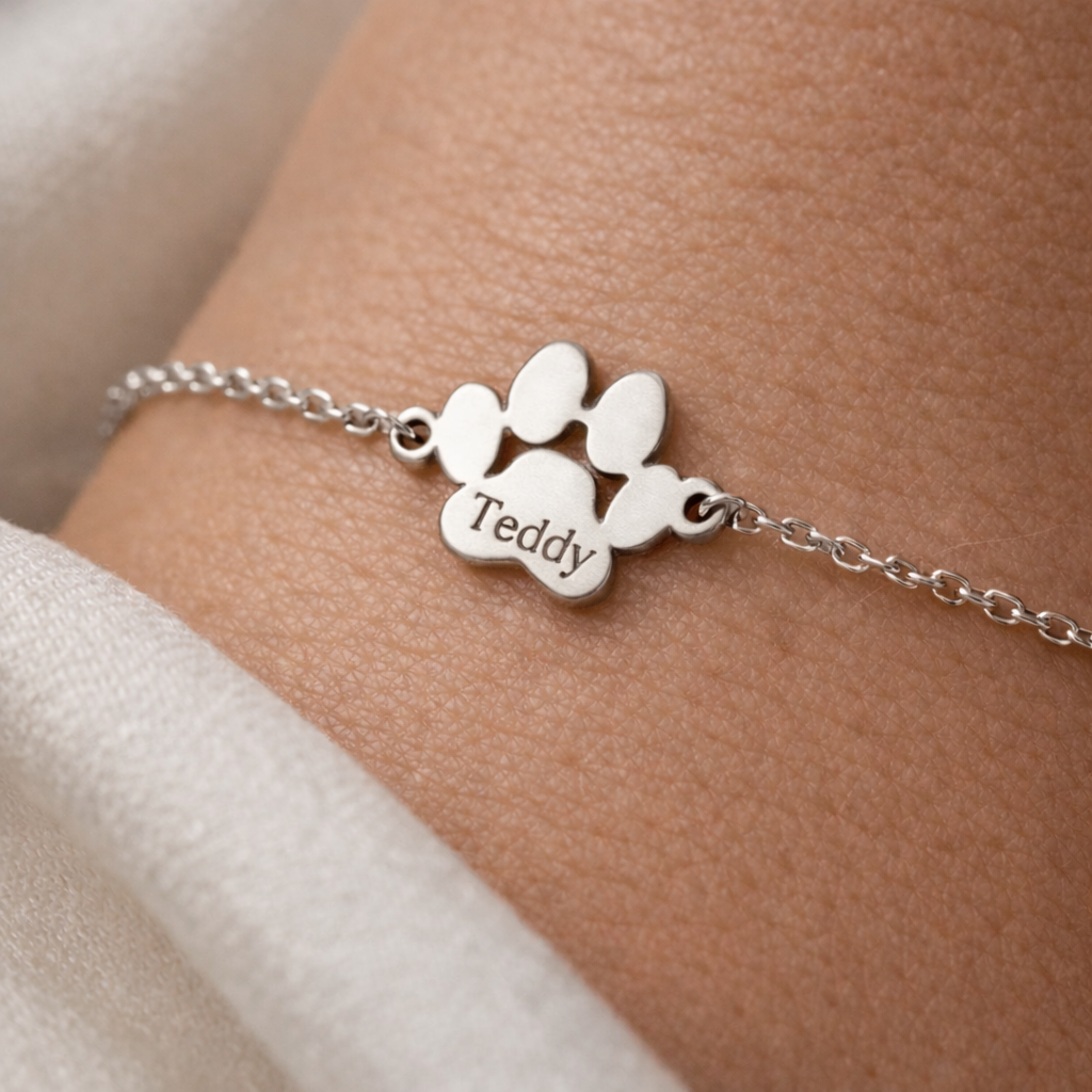 Custom Paw Name Bracelet