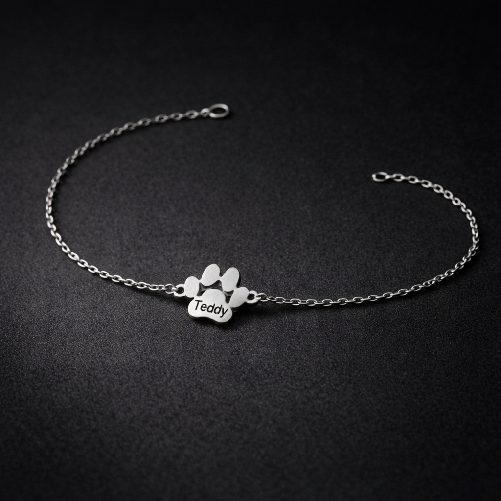 Custom Paw Name Bracelet