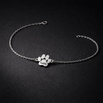 Custom Paw Name Bracelet