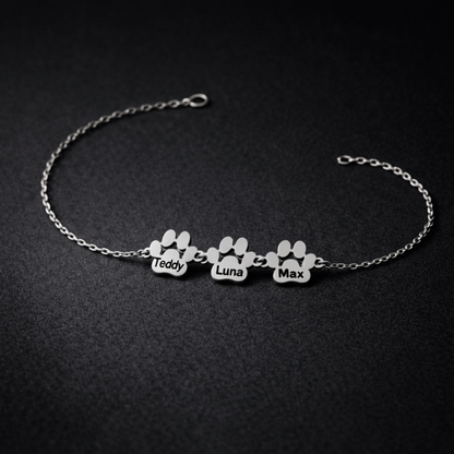 Custom Paw Name Bracelet