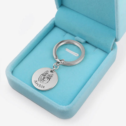 Custom Pet Face Keychain