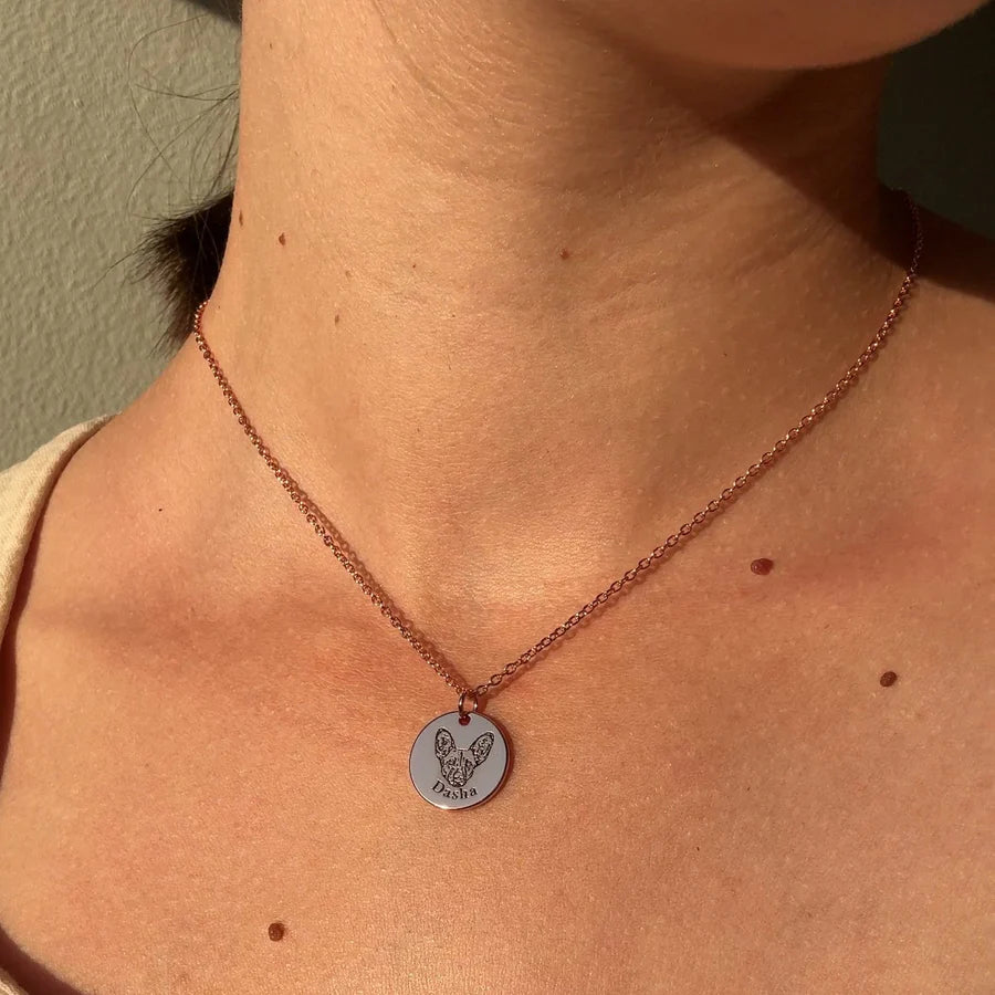 Custom Pet Face Necklace